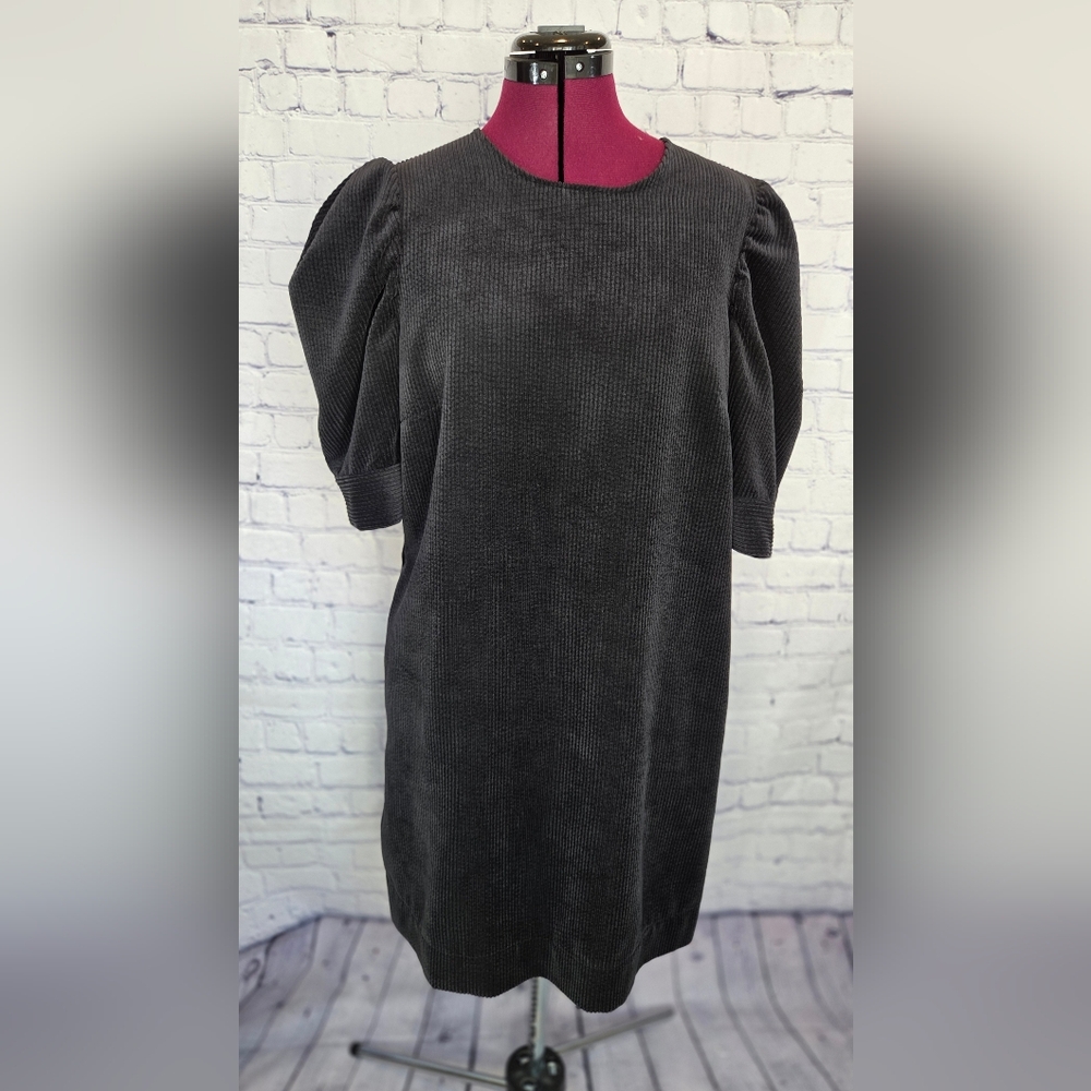 Who What Wear Black Puff Sleeve Sheath Dress